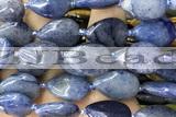 TEAR24 15 inches 13*18mm flat teardrop blue aventurine jade beads
