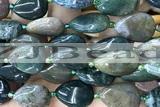 TEAR33 15 inches 13*18mm flat teardrop moss agate beads