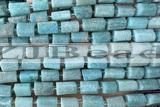 TUBE119 15 inches 6*11mm - 8*14mm faceted tube amazonite beads
