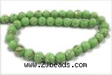 TURQ002 15 inches 6mm round synthetic turquoise with shelled beads