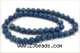 TURQ111 15 inches 4mm round synthetic turquoise beads