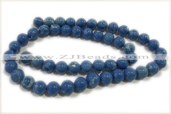 TURQ113 15 inches 8mm round synthetic turquoise beads