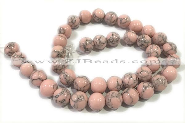 TURQ144 15 inches 10mm round synthetic turquoise beads
