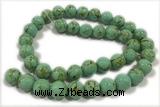 TURQ171 15 inches 4mm round synthetic turquoise beads