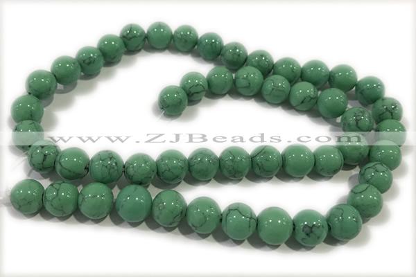 TURQ177 15 inches 6mm round synthetic turquoise beads