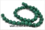 TURQ182 15 inches 6mm round synthetic turquoise beads