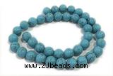 TURQ186 15 inches 4mm round synthetic turquoise beads