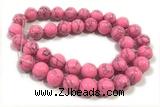 TURQ196 15 inches 4mm round synthetic turquoise beads