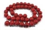 TURQ211 15 inches 4mm round synthetic turquoise beads