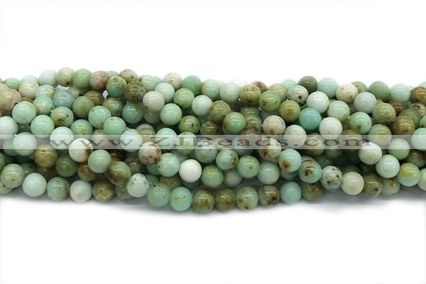 TURQ221 15 inches 6mm round Mongolian turquoise beads