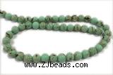 TURQ28 15 inches 8mm round synthetic turquoise with shelled beads